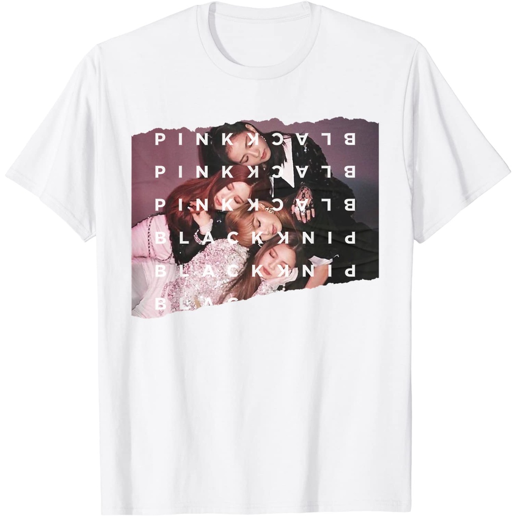 Baju Dewasa BLACKPINK Official Repeat logo Photo T-Shirt