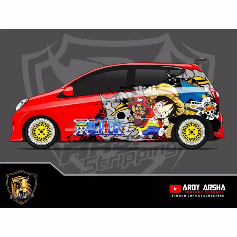 Sticker Decal striping mobil Agya/Ayla Custom one piece