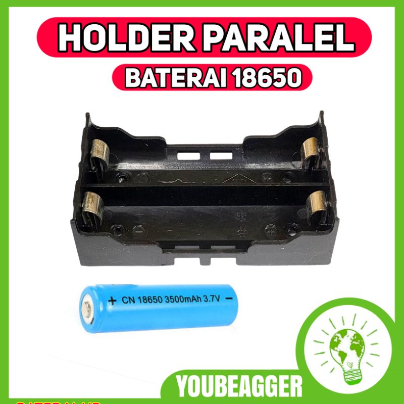 Holder baterai 18650 Paralel 2