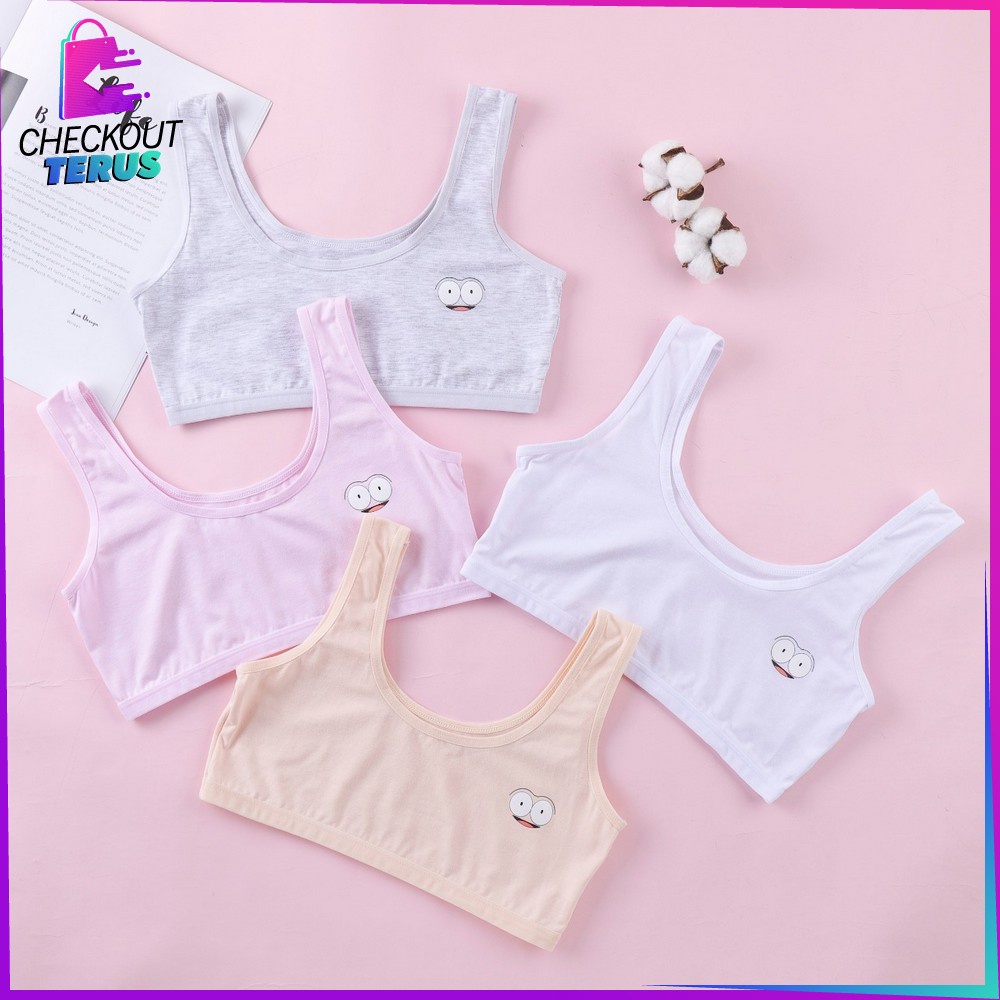 CT P75 77 Pakaian Dalam Remaja Miniset Anak Perempuan Mini Set Bra Anak Remaja Sport Bra BH ABG Miniset Remaja