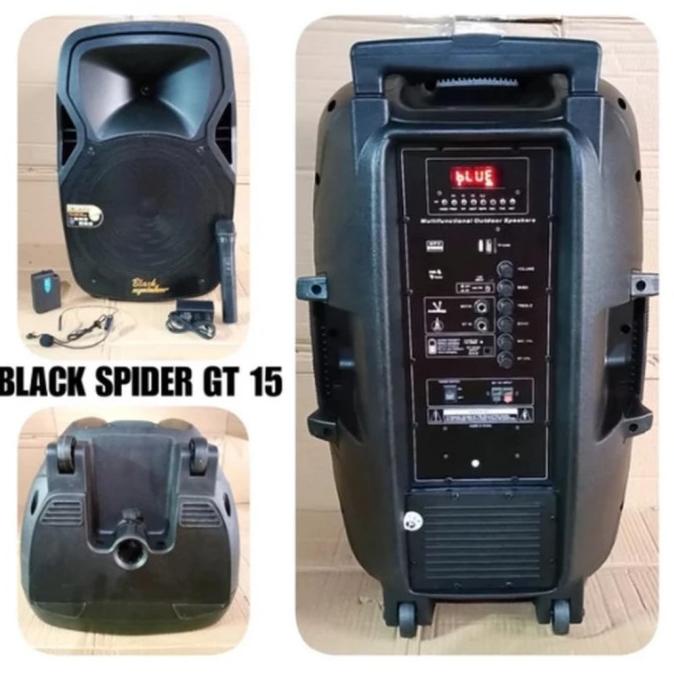 Speaker Aktif Portable 15Inch Black Spider Gt 15 Meeting Sheilymi