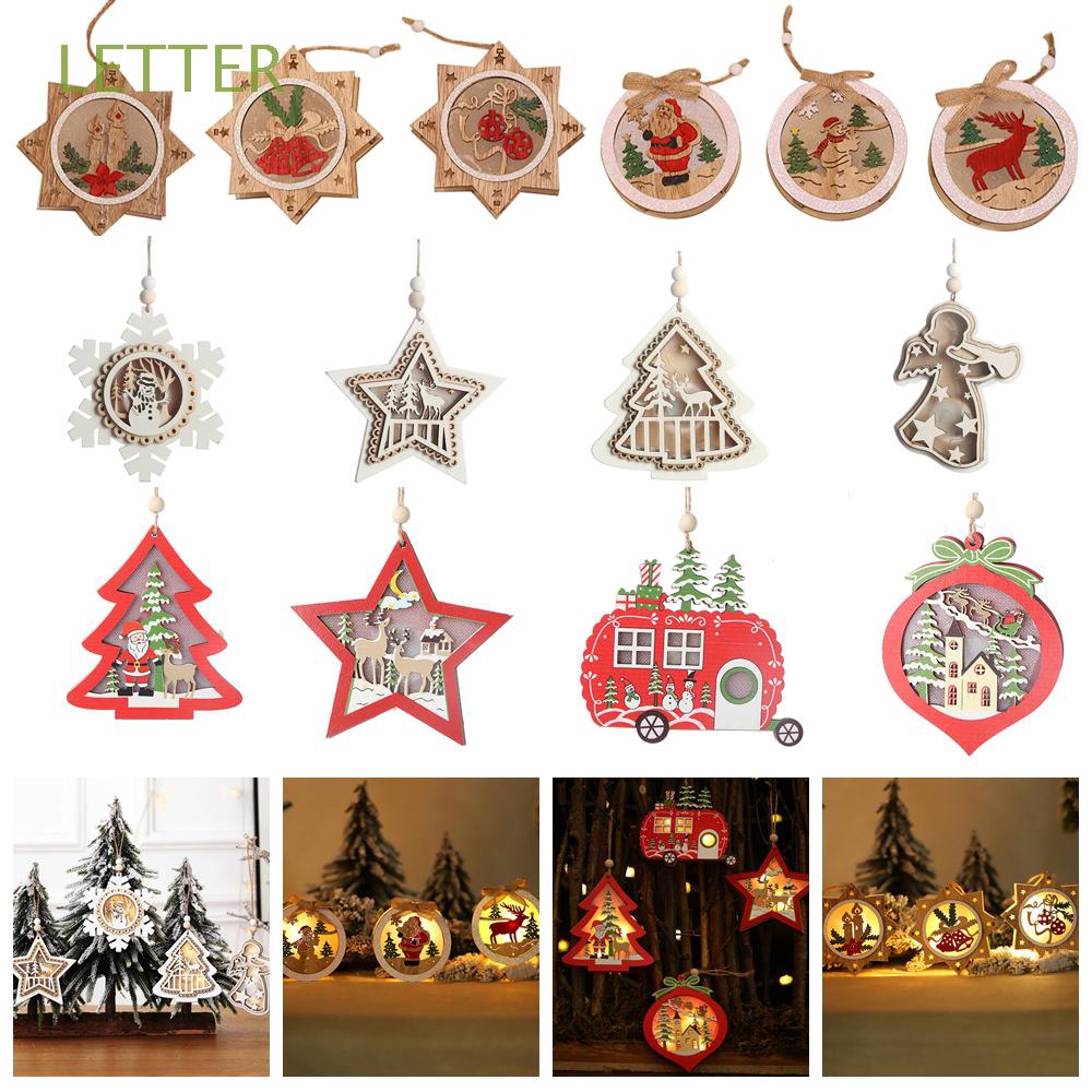 Download Letter Festival Favor Wooden Crafts Home Decor Party Supply Xmas Tree Christmas Decorations Shopee Indonesia PSD Mockup Templates