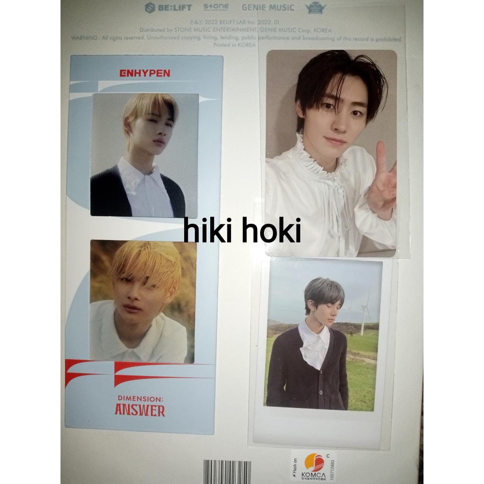 PC Sunghoon Answer Yet,Pola Heesung Answer Yet,Bookmark Niki Answer Yet,