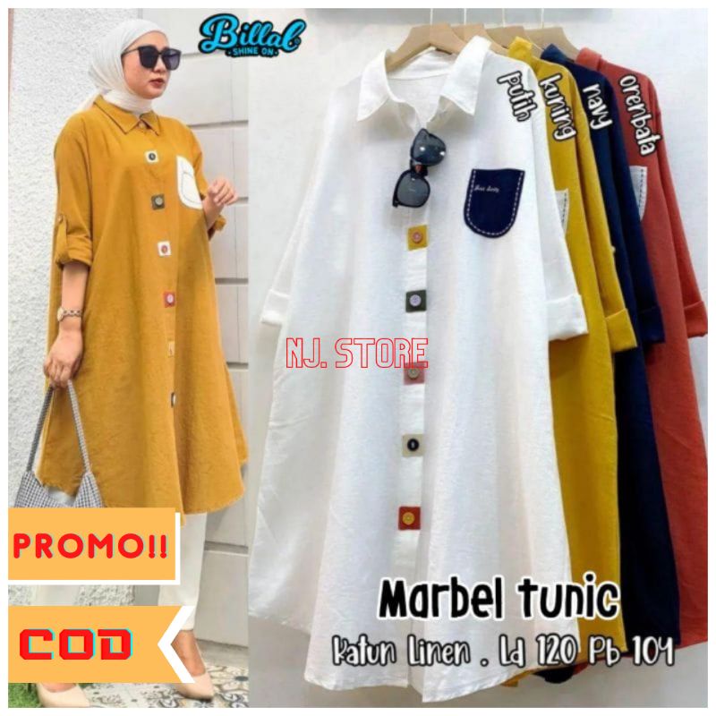 Tunik Marbel - Fasion Muslim / Atasan Tunik / Fashion Wanita / Marbel