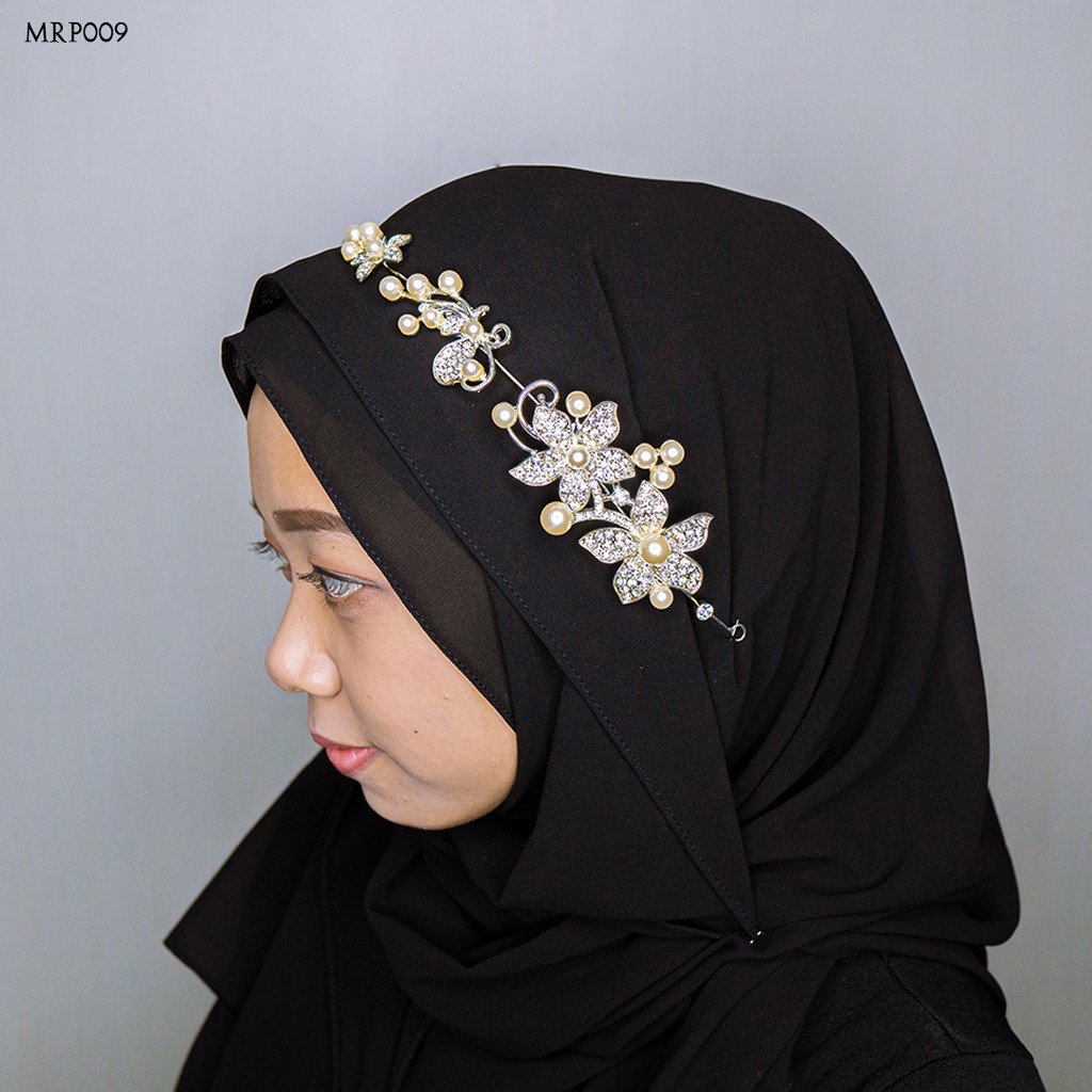 [PRODUK TERLARIS] TIARA ASESORIS WEDDING PESTA MODERN HIJAB MUTIARA MRP009