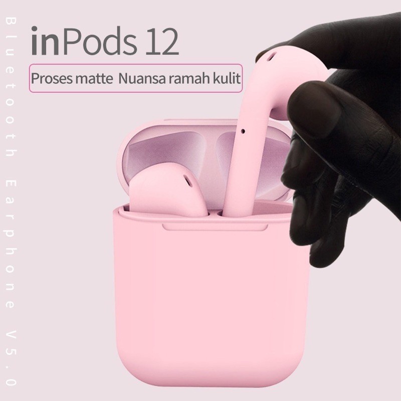 Inpods i12 / Earphone Bluetooth Makaron / TWS 12 / Headset Bluetooth 5.0 Warna Warni / TRUE WIRELESS