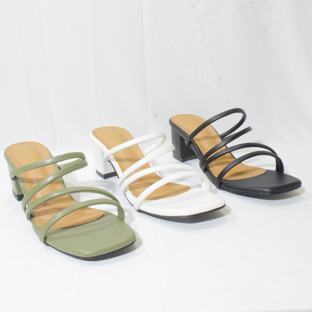 Sandal Wanita Heels Wanita 5 cm Hak Tahu Ready Size 42 Heel Damelia