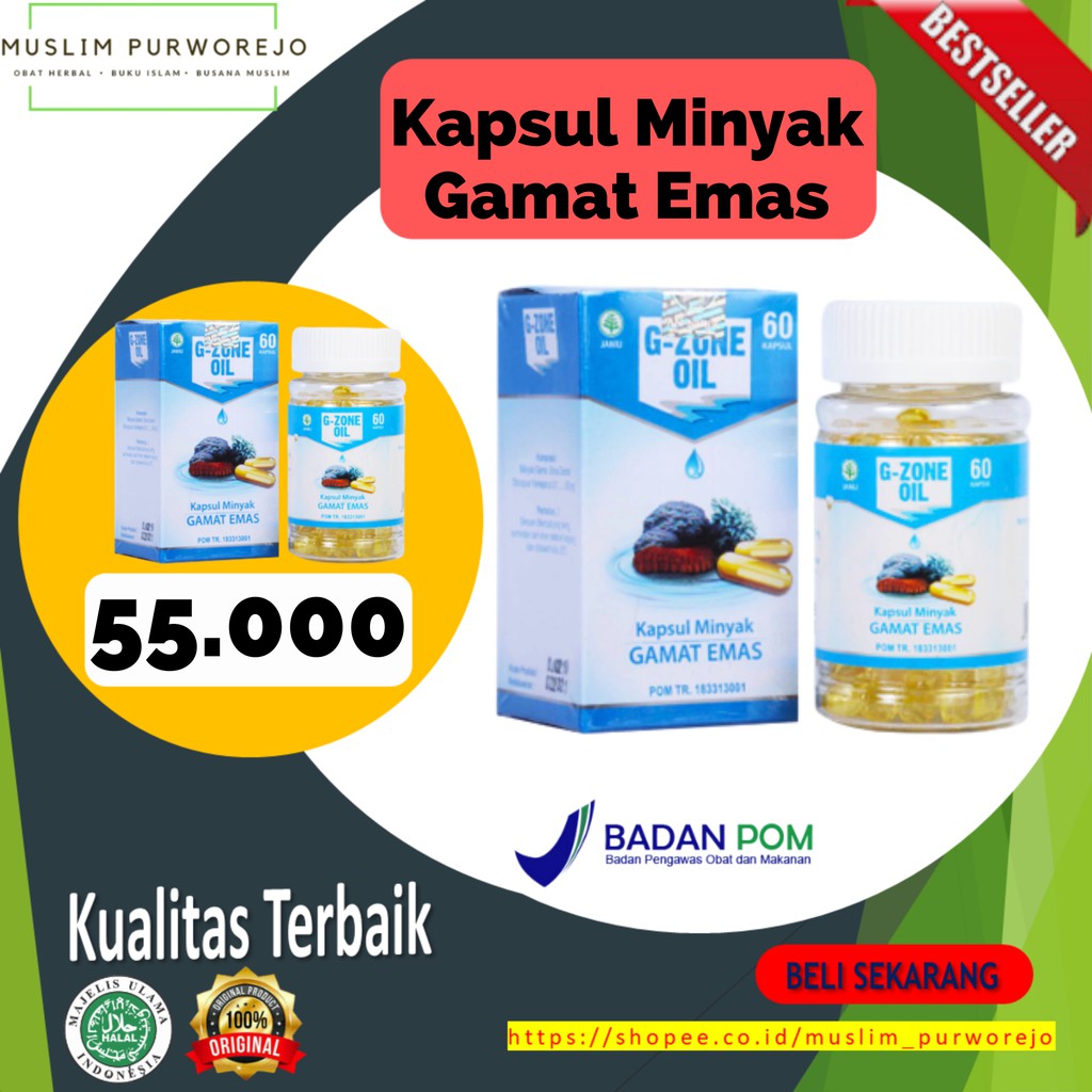 Kapsul Minyak Gamat Emas G-Zone Gamat Gold Obat Radang Sendi Tulang