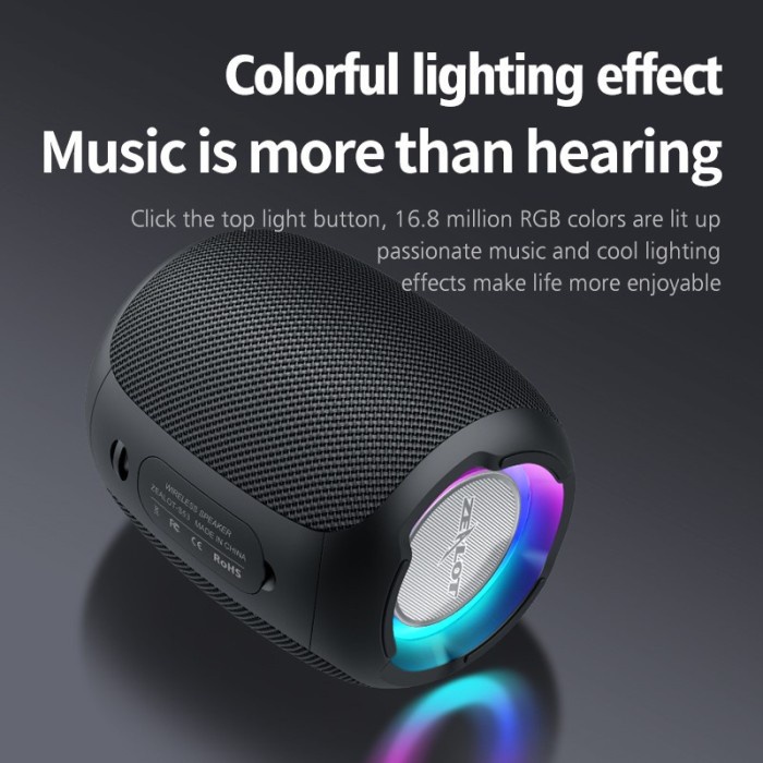 ZEALOT - S53 20W Portable TWS Wireless Speaker Outdoor Waterproof RGB