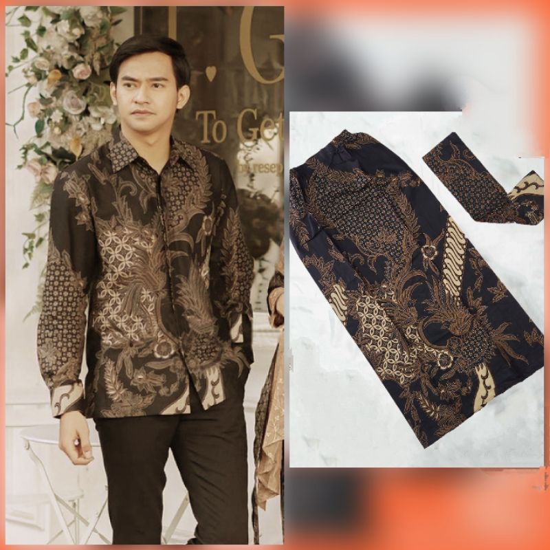 BATIK OFFICIAL || SET KEMEJA + ROK SELENDANG Rok dan Kemeja Cowok Batik Halus Couple Annabel Balencia Cendrawasih Misbi Ecer (PROMO TERMURAH - MOTIF TERLENGKAP) Rok dan Kemeja Batik Modern Premium M L XL Annabel Audi Wilona