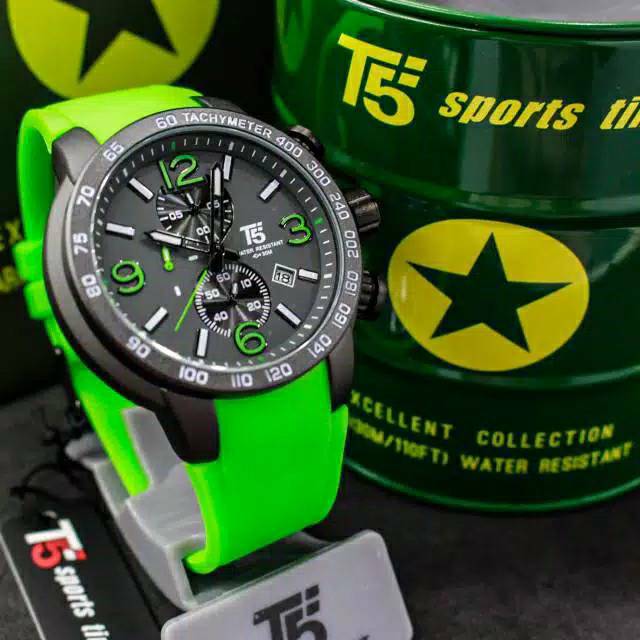 Jam T5 H 3450 original chronograph water resist free box