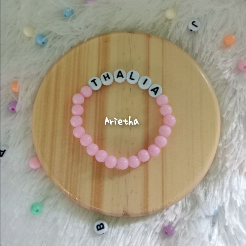 GELANG NAMA ANAK/BAYI/REMAJA BAHAN MANIK