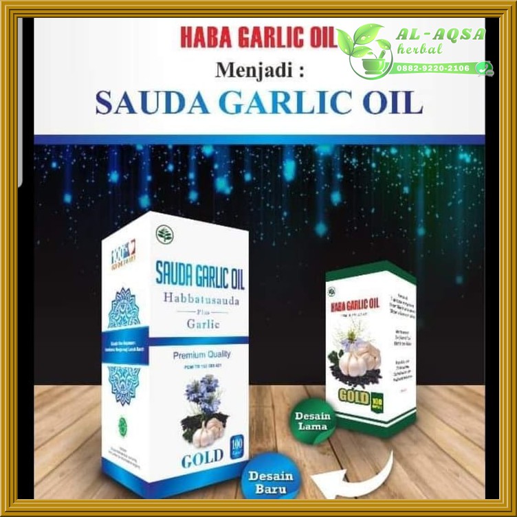 

Sauda Garlic Oil Gold 100Kapsul - Habbatussauda Plus Garlic