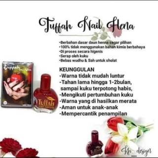 TUFFAH TUFAH NAIL HENNA Kutek Kuteks Halal Muslimah Hena 