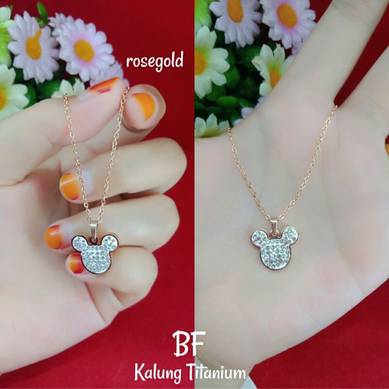 KALUNG MICKEY TITANIUM DIAMOND SWAROVSKI