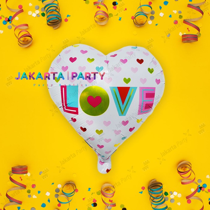 Balon Foil Font Love Icon Love / Balon Love / Balon Motif Heart