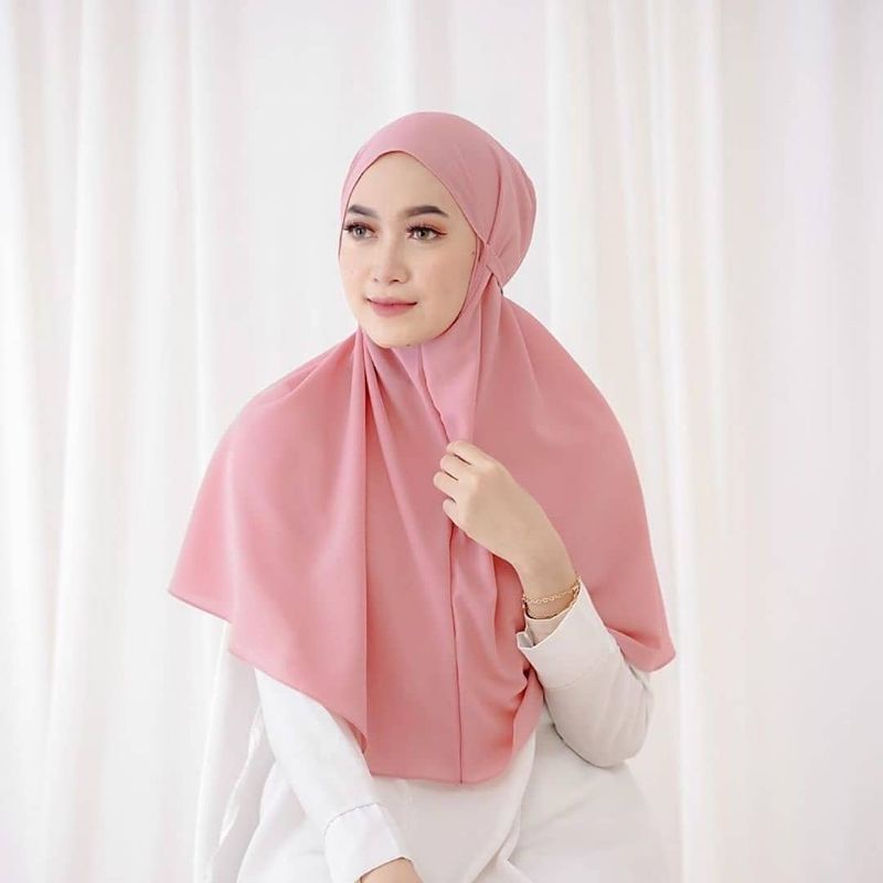fanissahijab || Bergo Maryam Diamond Size Standart-Dusty Pink