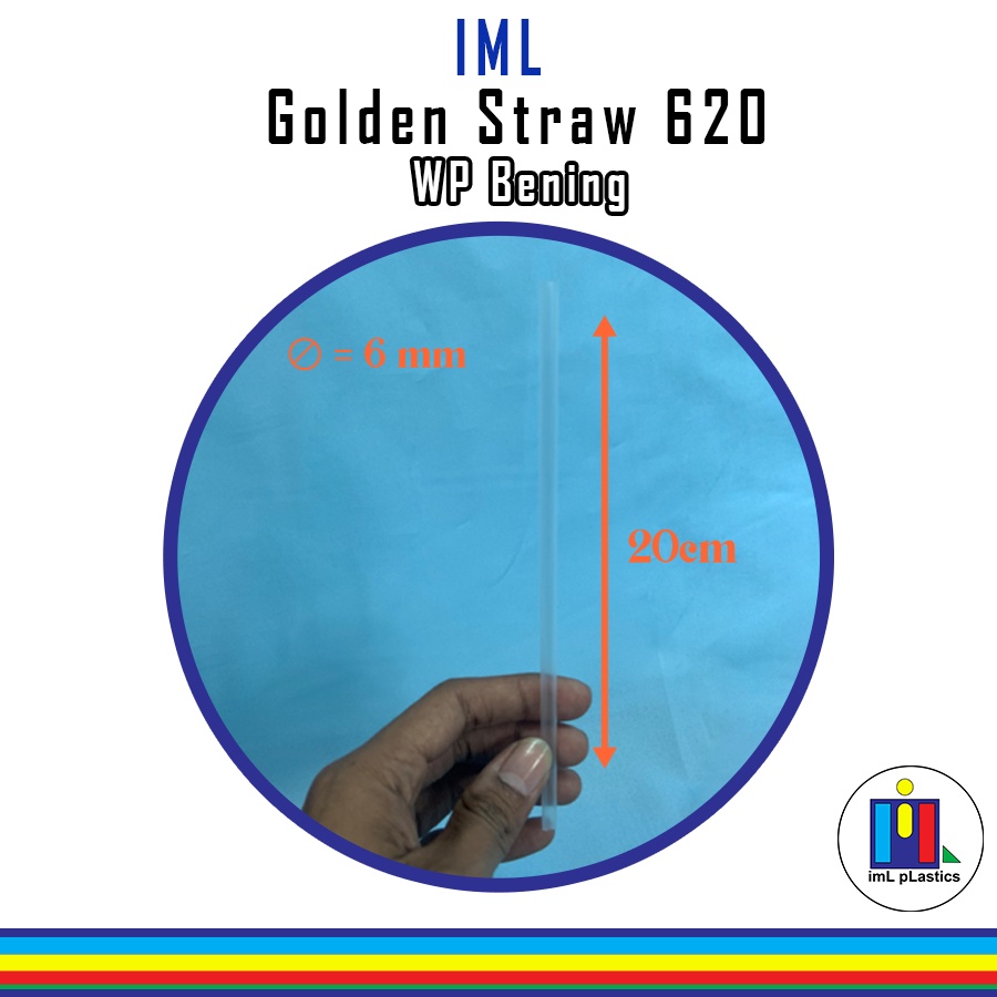 Sedotan Golden Straw 620 Bungkus Plastik Higienis - 500pcs