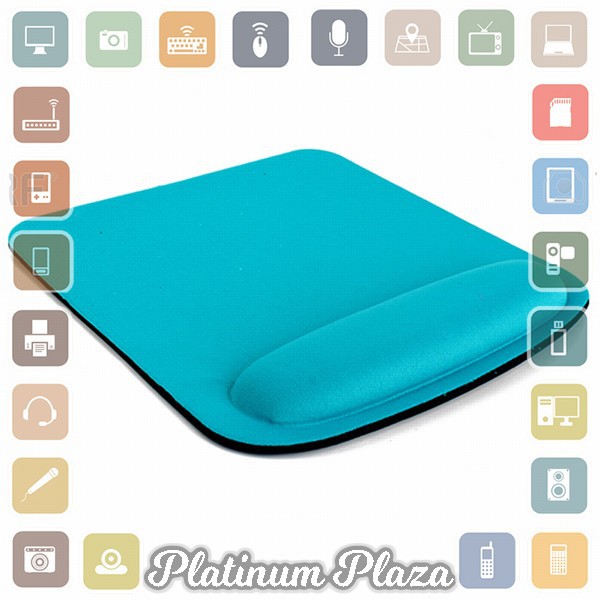 NeoStar Square Gel Wrist Rest Mouse Pad - MP24 - Black`EU1B3F-