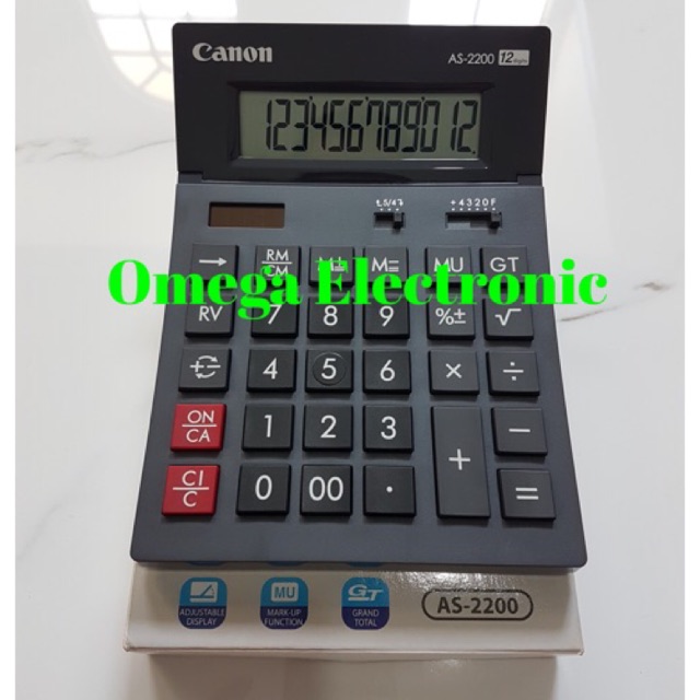 Canon AS-2200 - Calculator Desktop Kalkulator Meja Kantor 12 Digits