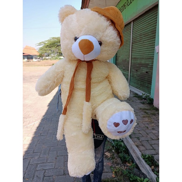 Boneka Jumbo/Boneka topi syal/Boneka Jumbo Murah/Boneka Jumbo bsr/Boneka Beruang/Boneka Viral