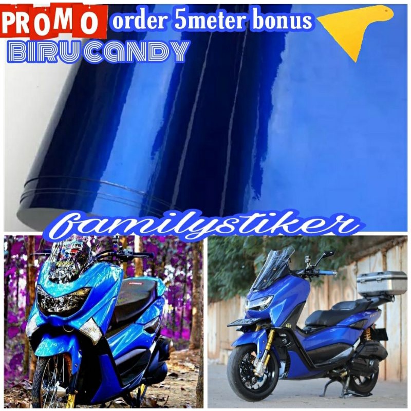 sticker skotlet biru metalik candy Sekotlet warna biru candy setiker Scotlet biru candy Scotlite Sti
