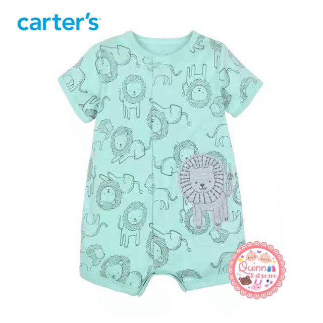 Romper Carter Girl set Lion Green/ Romper bayi Carter Girl