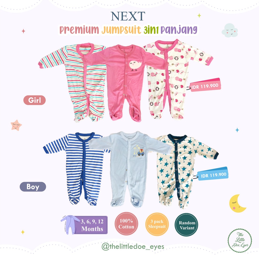 Next Premium Jumpsuit 3in1 Panjang / Pendek