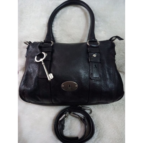 tas fossil maddox satchel M black preloved