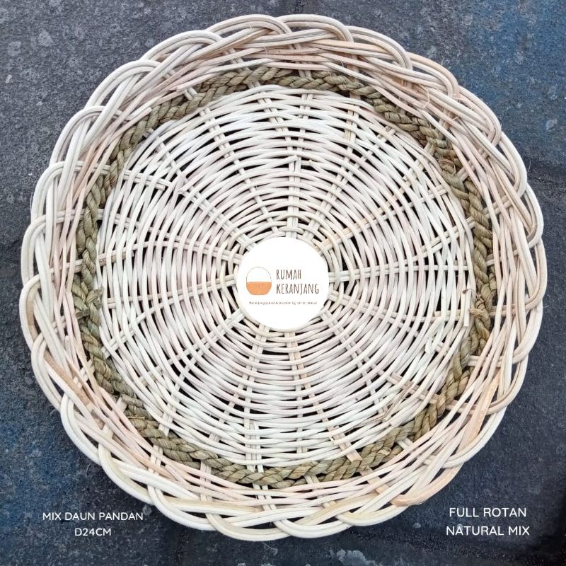 piring aestetik kode INGKE ROTAN MIX PANDAN