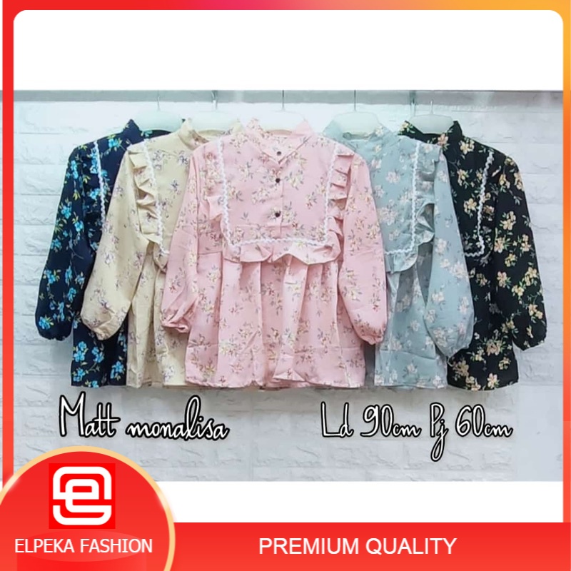 Blouse Wanita motif Bunga Murah Elpeka Fashion