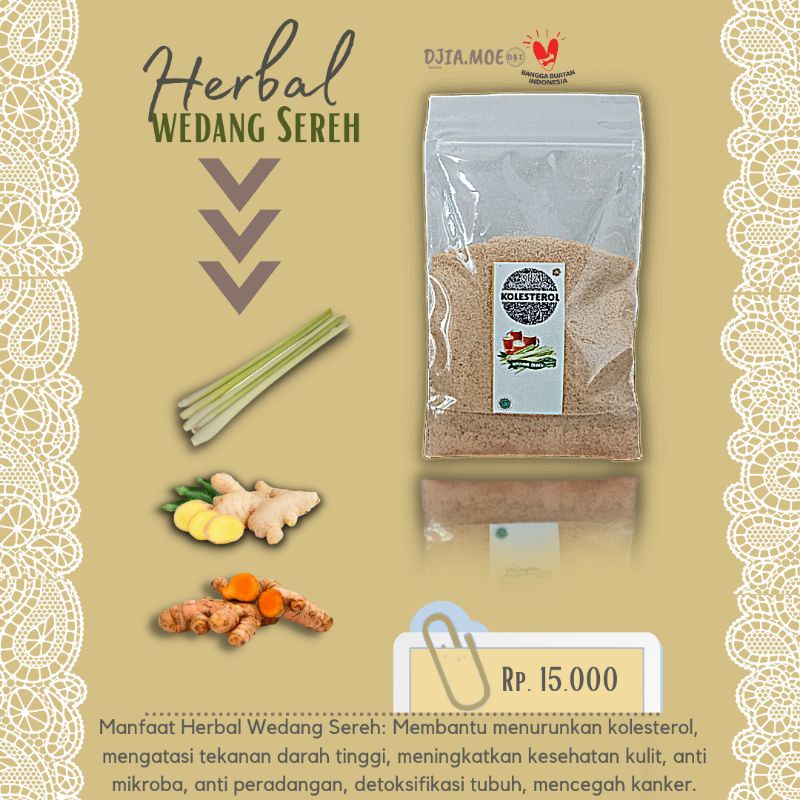 

Wedang Sereh / Herbal Kolesterol / Serbuk Instan Sereh