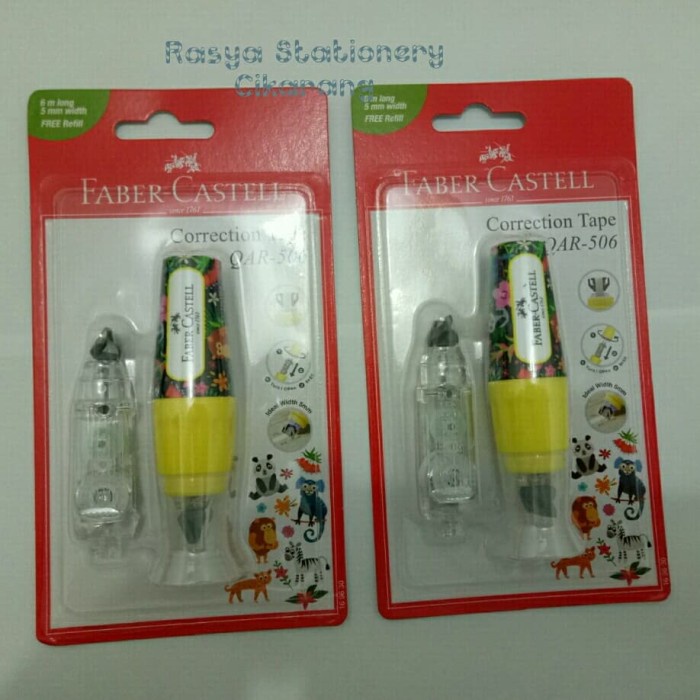 

Hari Ini Faber - Castell Correction Tape Qar Barrel Fancy Yellow + 1 Refill Terbatas
