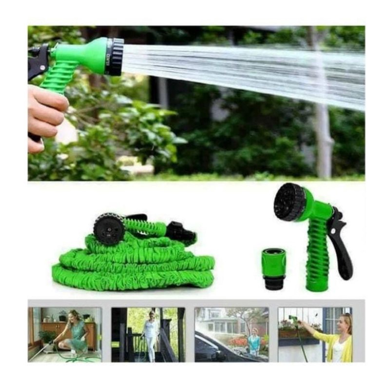 MAGIC HOSE PIPE + SPRAY GUN 15M SELANG AIR AJAIB MAGIC ELASTIS GARDEN