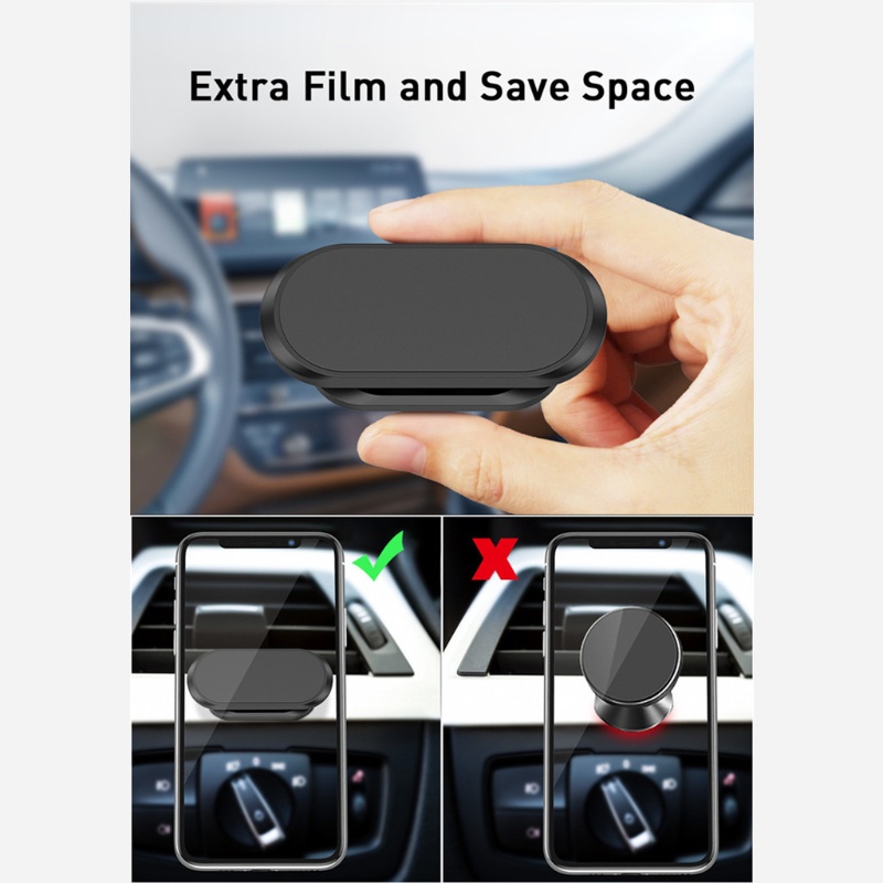 VIVI   360°Spin Magnetic Car Phone Holder Dashboard Magnet Phone Stand Steering Wheel Holder Car Phone Mount for iPhone- Max Samsung- Xiaomi-