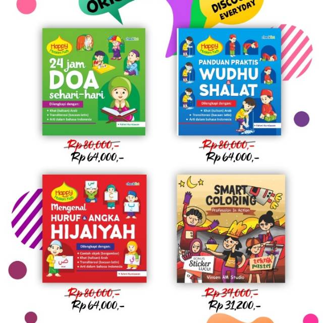 Buku belajar mengaji anak Happy muslim Kids