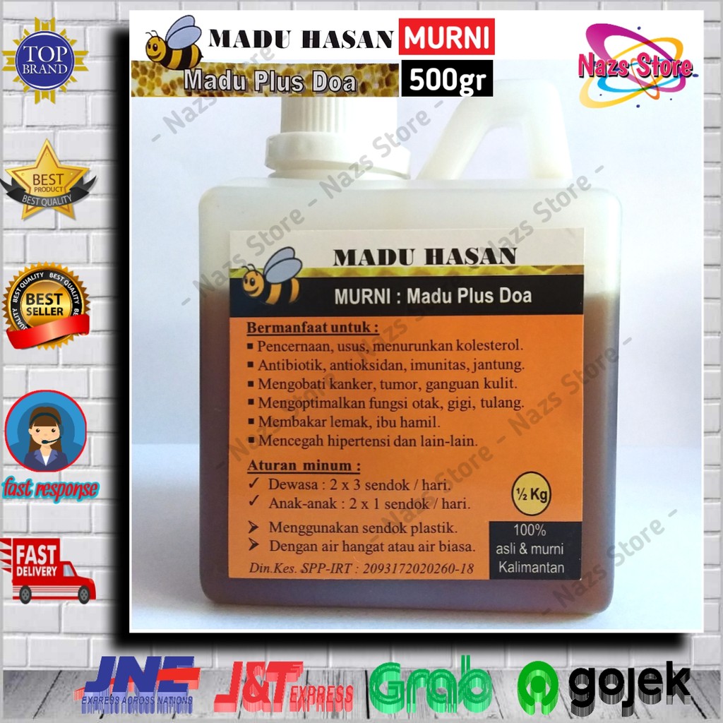 

Madu Murni Kalimantan Hasan Plus Doa 100% Asli 500Gram