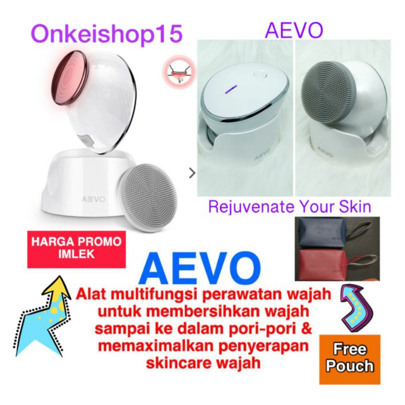 AEVO beauty / facial cleansing brush / beauty massanger / rejuvenation machine alat perawatan pember