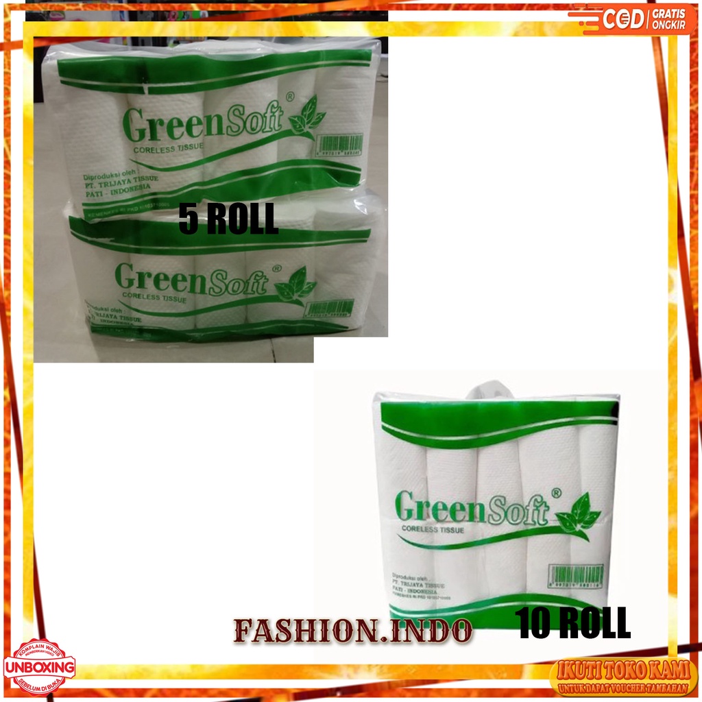 Jual TISU GULUNG GREEN SOFT TISSUE SUPER LEMBUT FASHIONINDO | Shopee ...