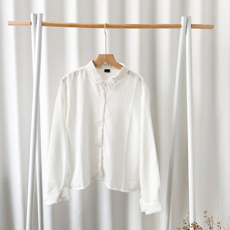 KEMEJA CROP- Hanin Crop Crinkle /  KEMEJA CRINKLE WANITA