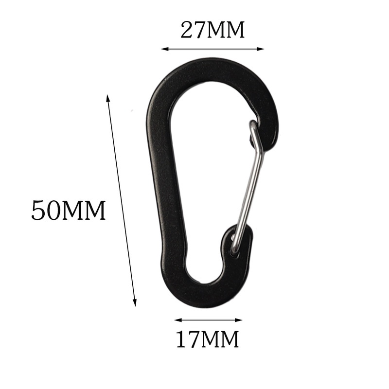 1pc Klip Carabiner Multifungsi Bahan Aluminum Stainless Steel Untuk Camping / Outdoor