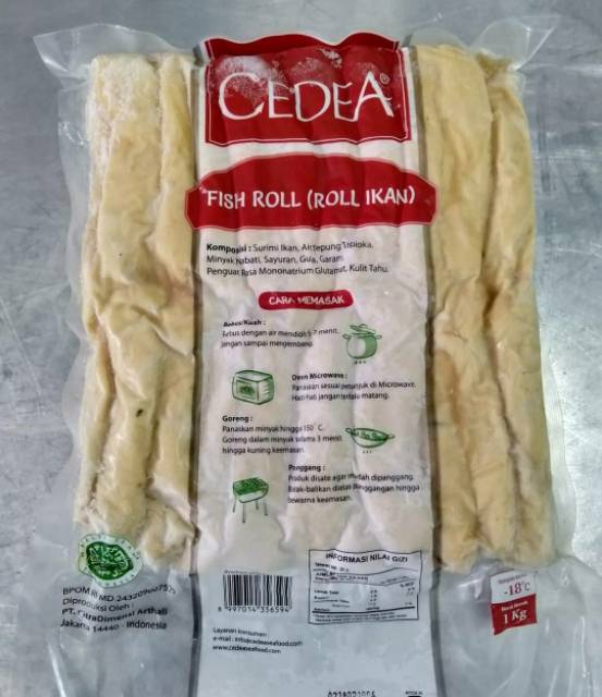 

CEDEA FISH ROLL 1KG / Fishroll Frozen Food Ikan Olahan