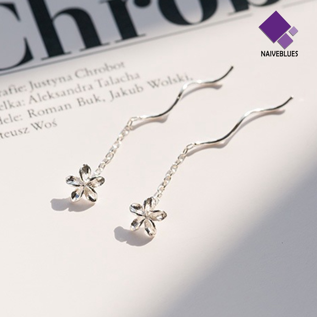 1 Pasang Anting Panjang Desain Bunga Dandelion Untuk Wanita