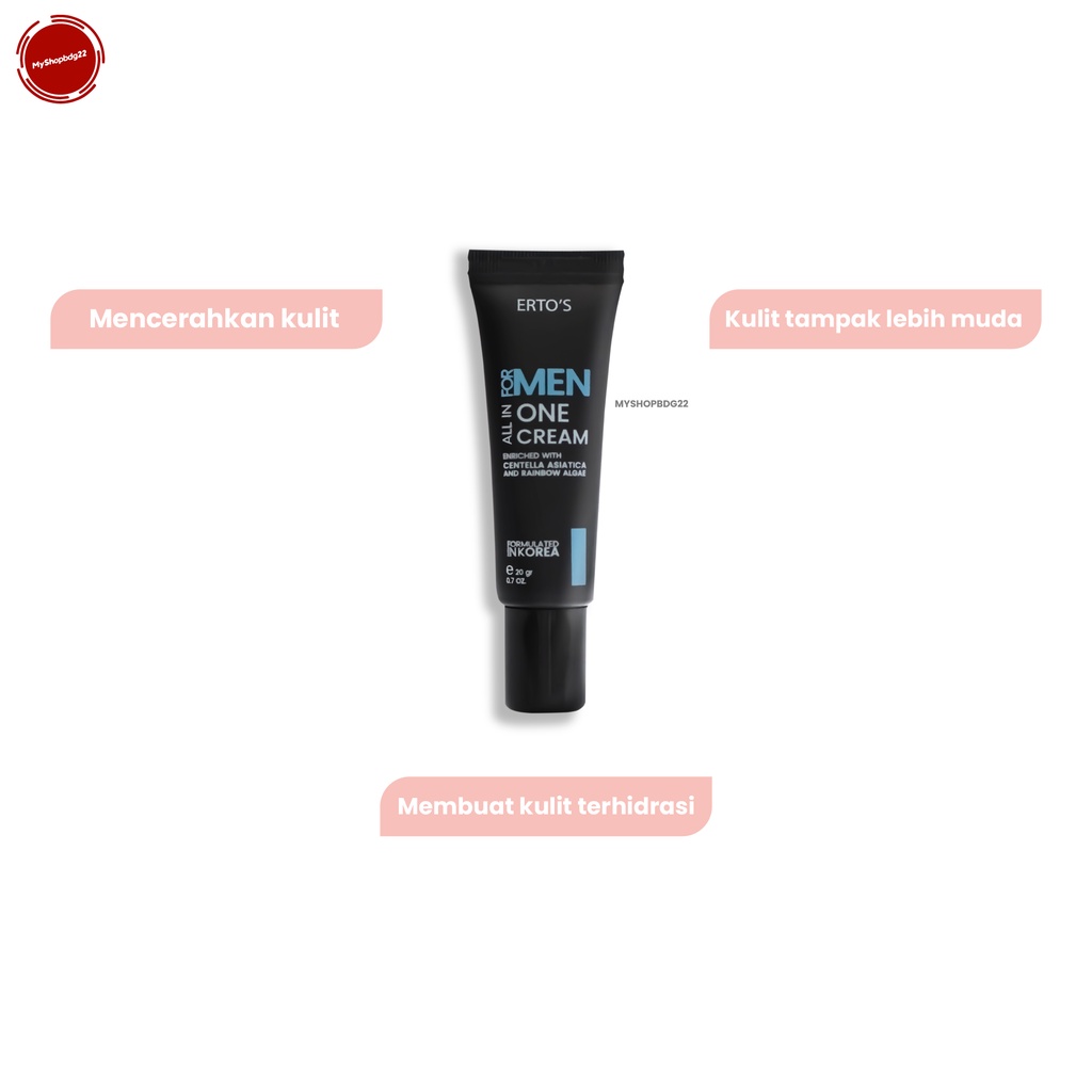 Ertos Men Series All In For Men One Cream 20GR Original Perawatan Kulit Wajah Pria By Myshopbdg22