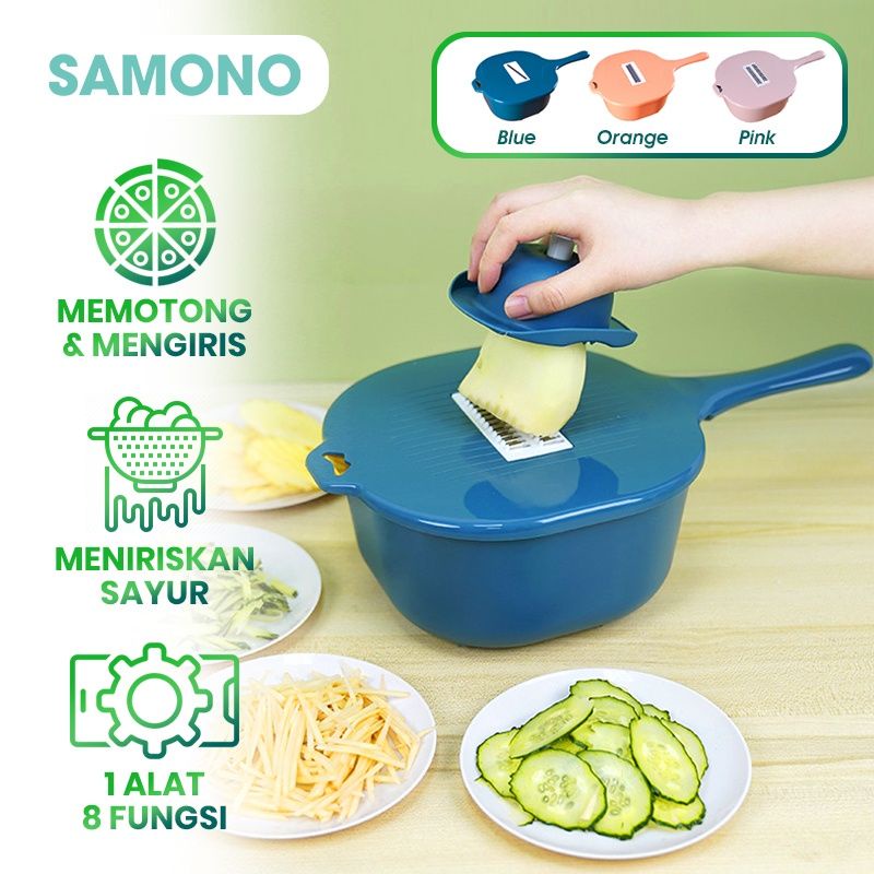 Samono SVC001 Alat Potong Sayur Parutan Multifungsi 8 in 1