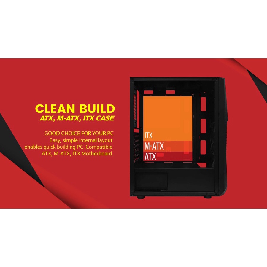 Casing CUBE GAMING HAFT - ATX - LEFT SIDE TEMPERED GLASS