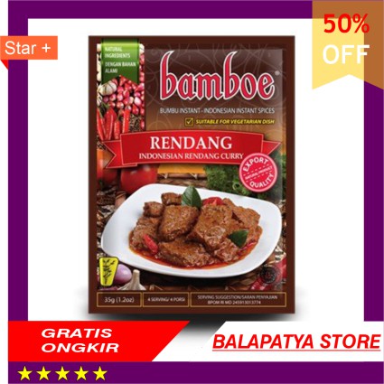 

40 OFF KHUSUS HARI INI !!! Bumbu Rendang Instant Bamboe