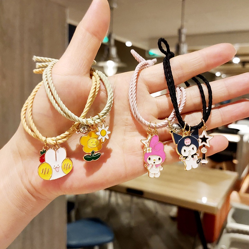 [2 PCS] Set Gelang Magnet Couple Desain Cartoon Animal / Gelang Tali Magnetik Motif Kartun