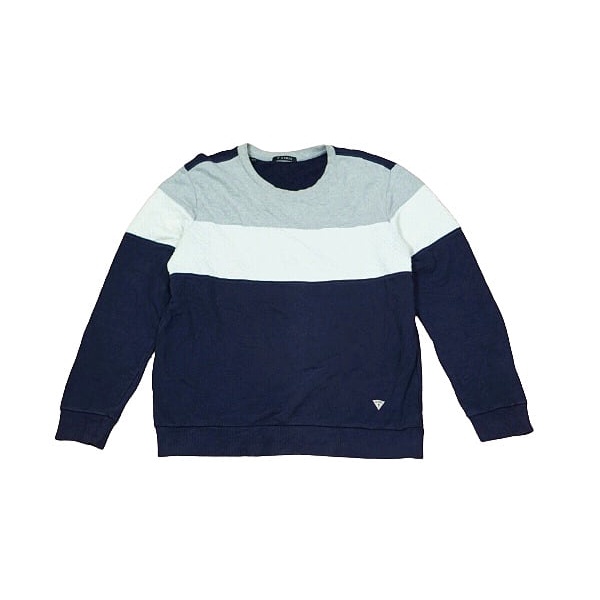 Crewneck Guess Three Tone Color Second Hoodie Tracktop Full Branded