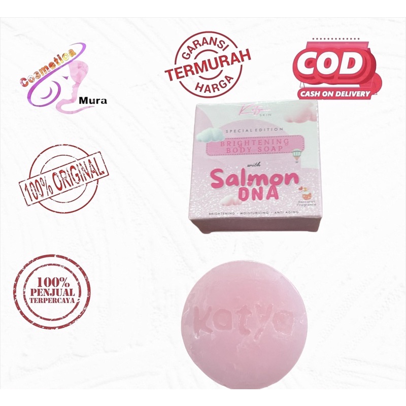 [agen resmi] katya skin - new salmond dna soap special edition brightening body soap salmon dna - sabun pemutih salmon dna